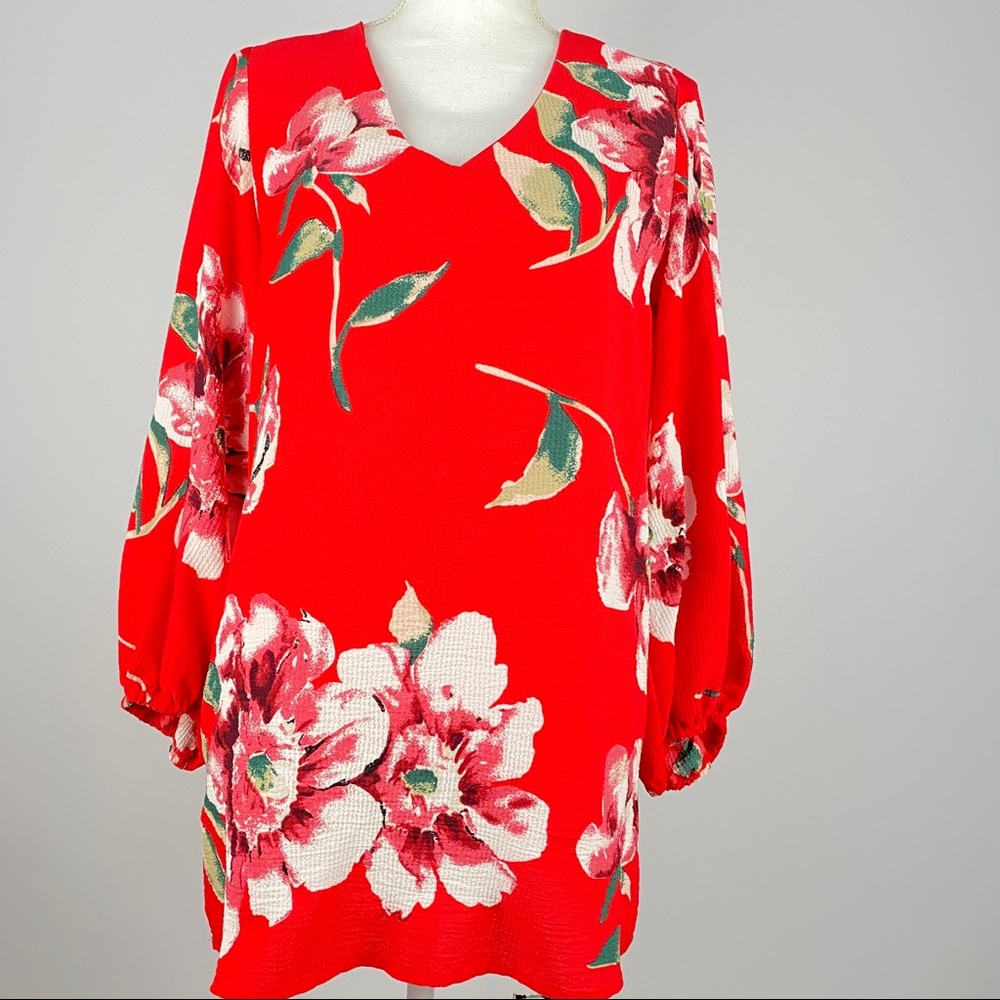 Belongsei Floral Tunic Top